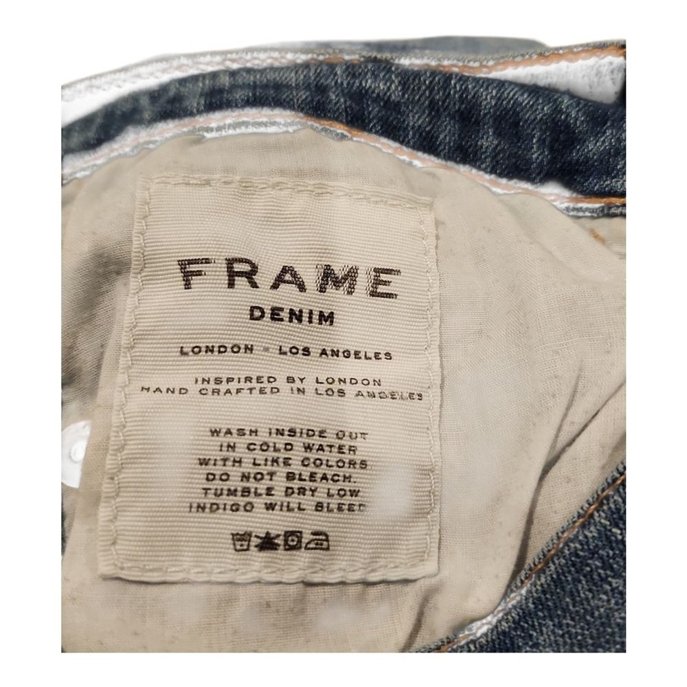 Frame Skinny Jeans Women 26 Blue Dark Wash Designer Classic - Picture 8 of 10